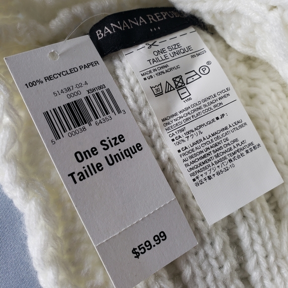 Banana Republic Cable Knit White Scarf - Picture 3 of 5